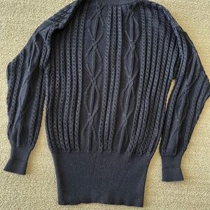 Gorgeous navy Escalade sweater with sequin embellishment. Size 36, like new